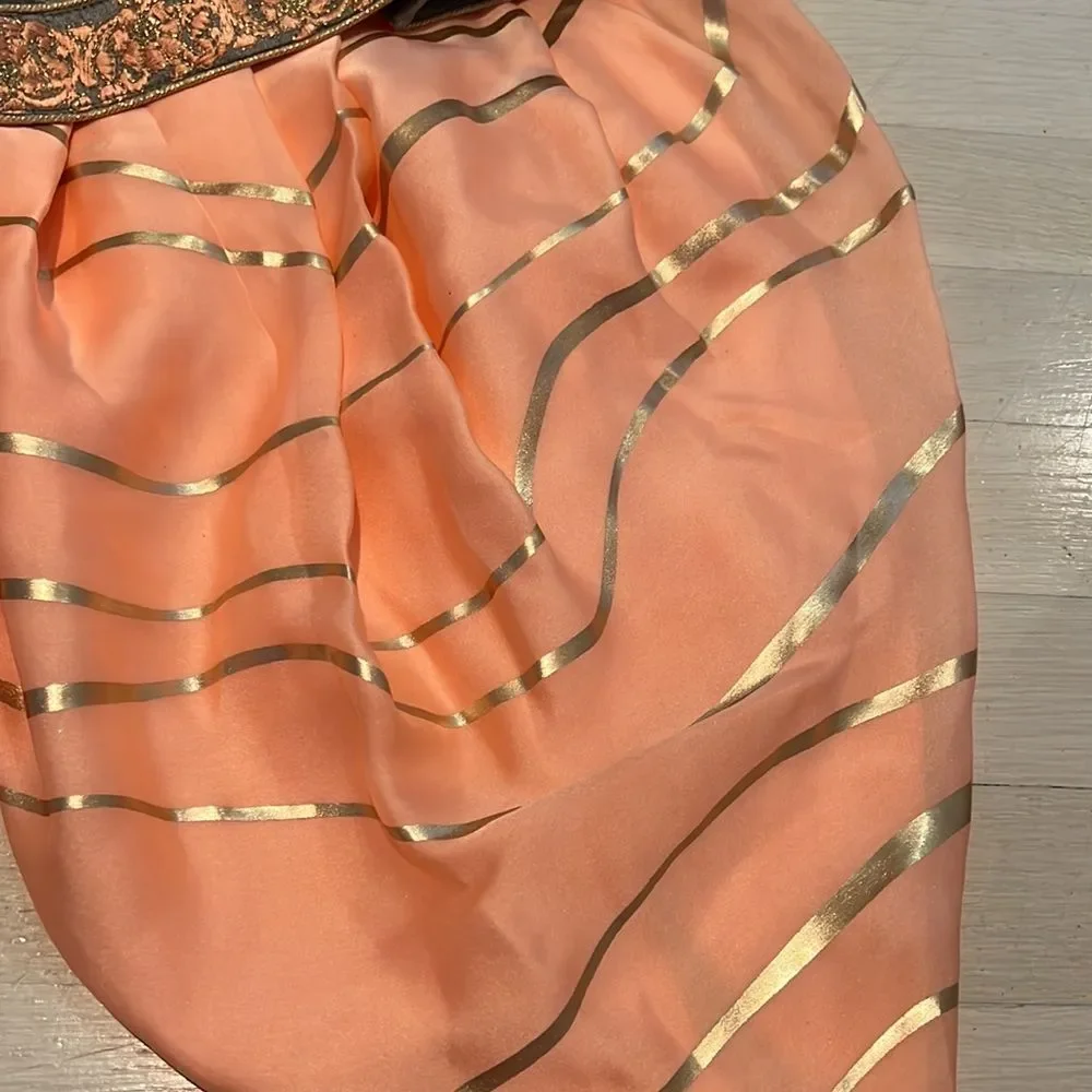 Beautiful Akshadha girls Indian designer dhoti-style 3-piece outfit, tagged size